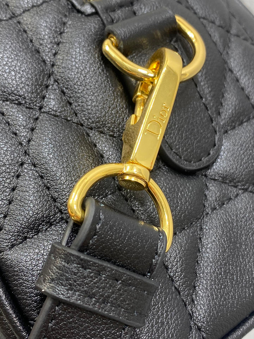 DIOR GROOVE MINI 20 BAG IN BLACK LAMBSKIN