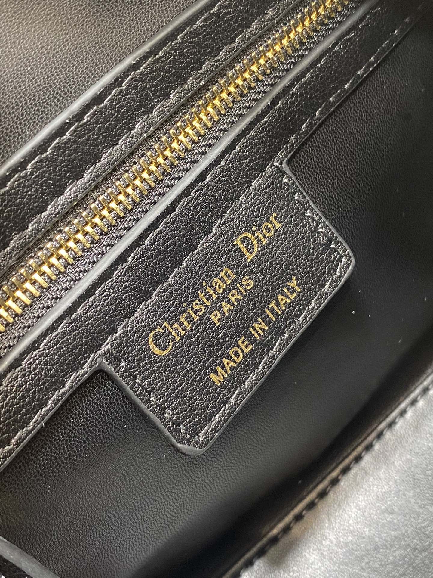 DIOR GROOVE MINI 20 BAG IN BLACK LAMBSKIN