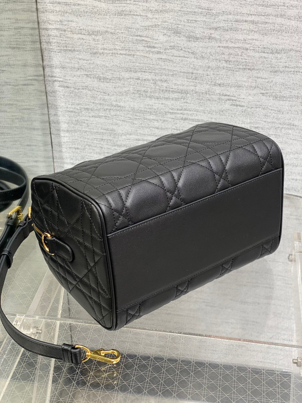 DIOR GROOVE 25 BAG IN BLACK LAMBSKIN