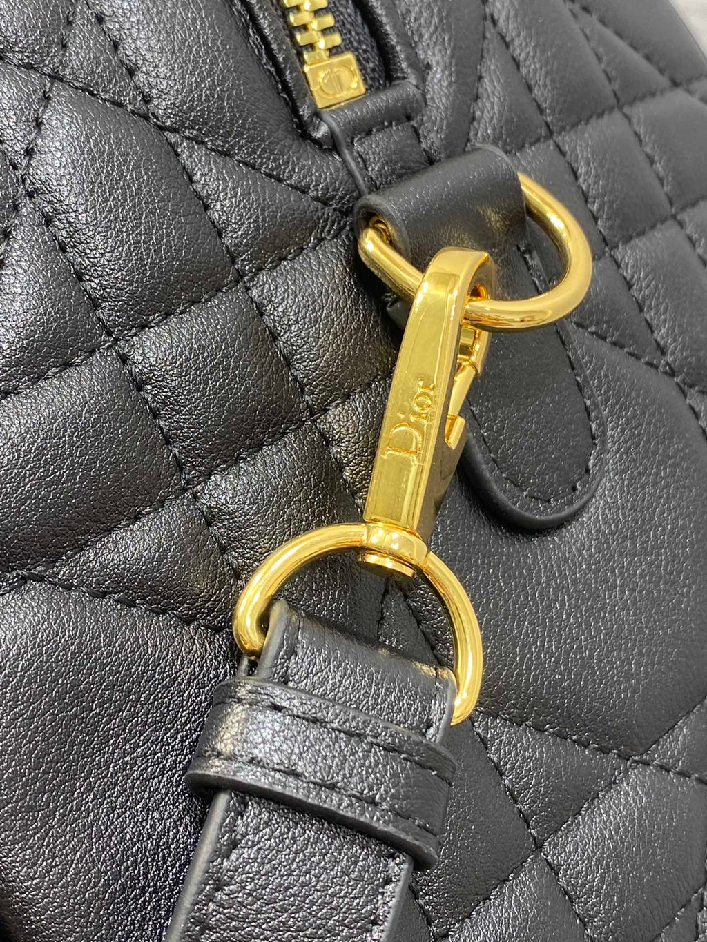 DIOR GROOVE 25 BAG IN BLACK LAMBSKIN
