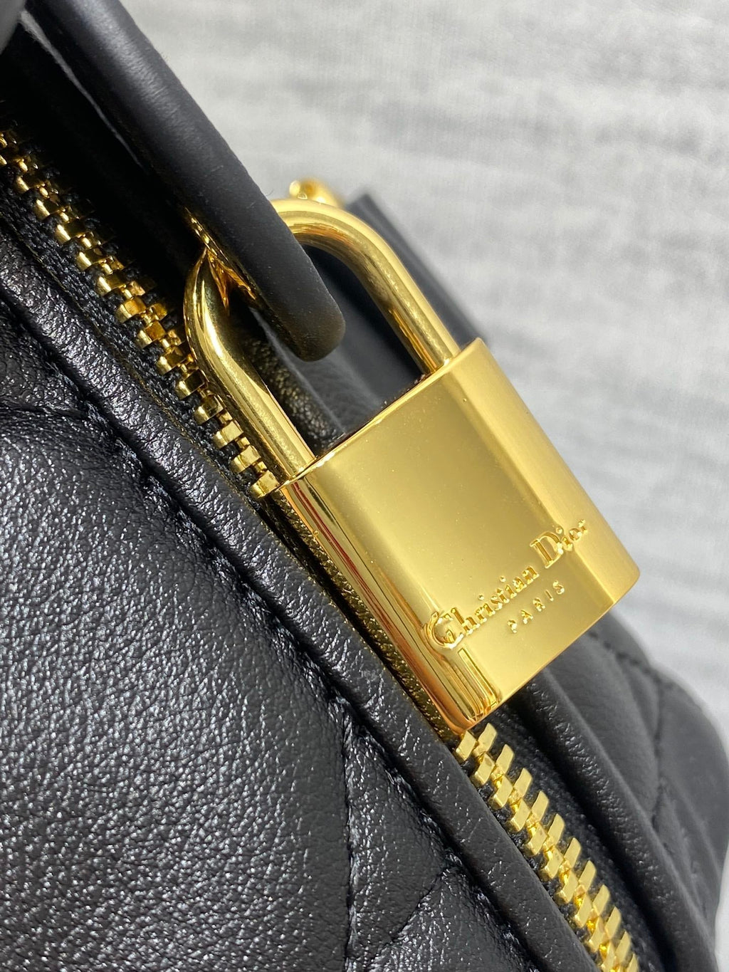 DIOR GROOVE 25 BAG IN BLACK LAMBSKIN