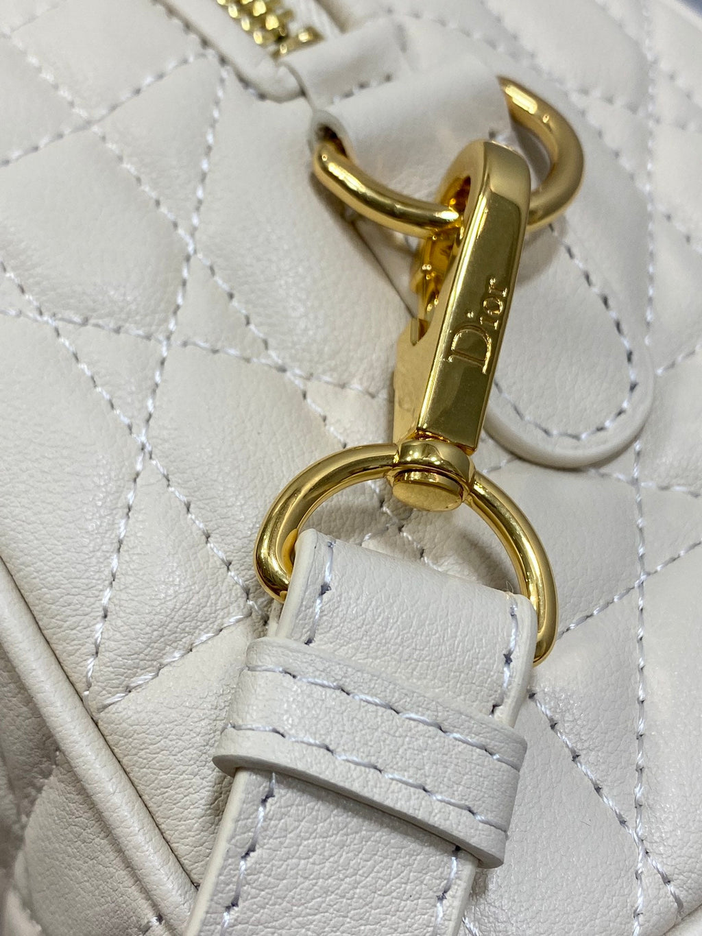 DIOR GROOVE 20 BAG IN WHITE CREAM LAMBSKIN