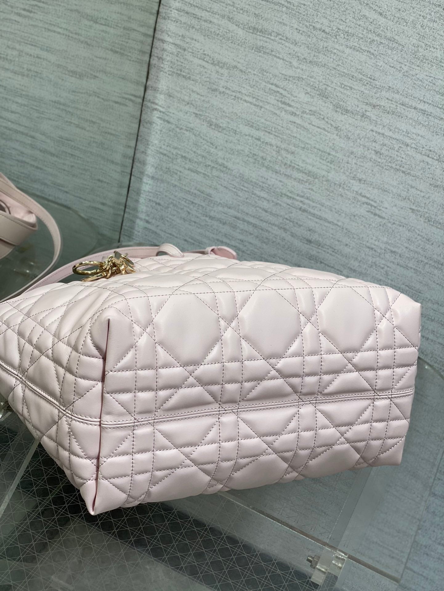 DIOR ALWAYS MEDIUM 28 BAG IN LIGHT PINK MACROCANNAGE CALFSKIN