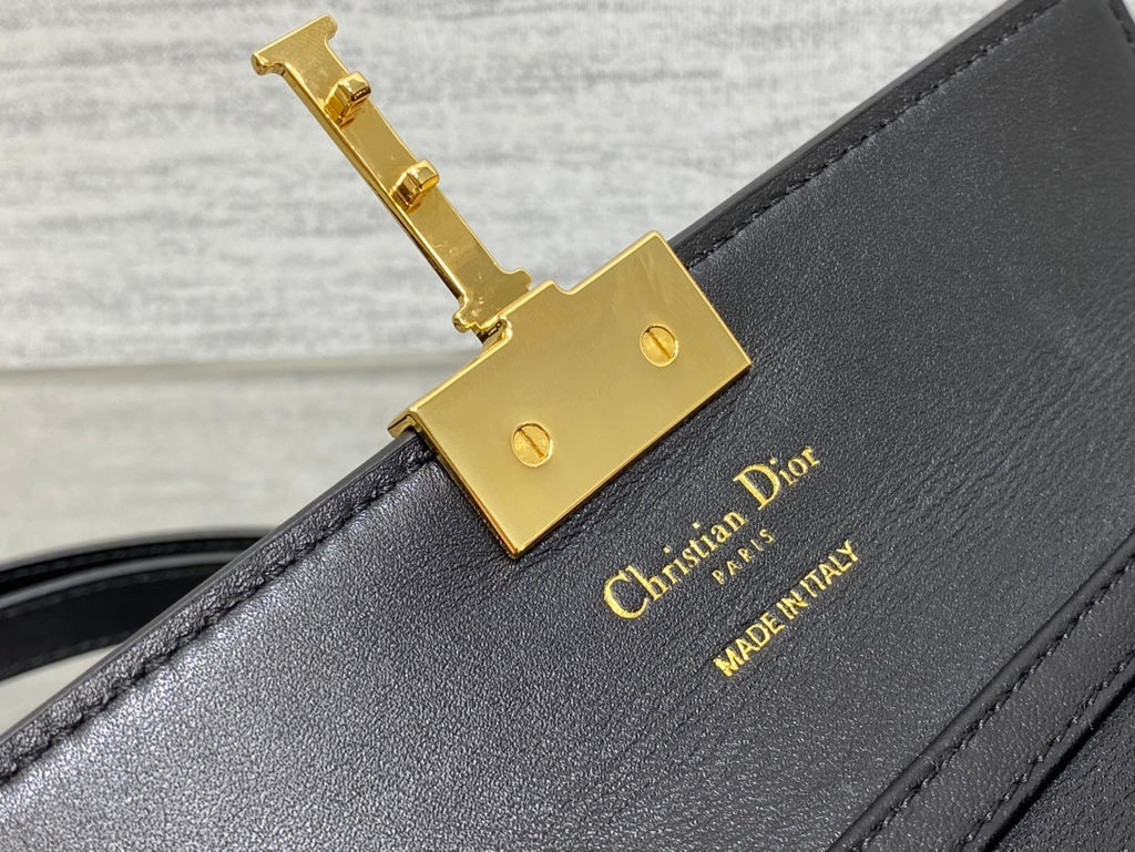DIOR MISS MONTAIGNE MINI BAG IN BLACK SHINY SMOOTH CALFSKIN