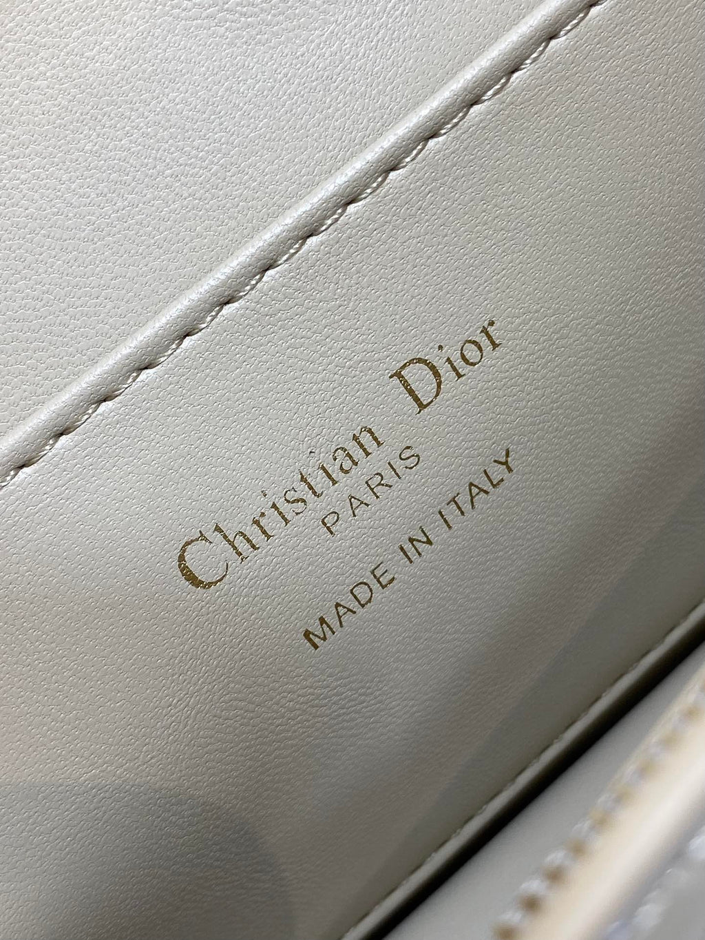 DIOR FLAP BAG 18 IN WHEAT TAN PATENT CALFSKIN