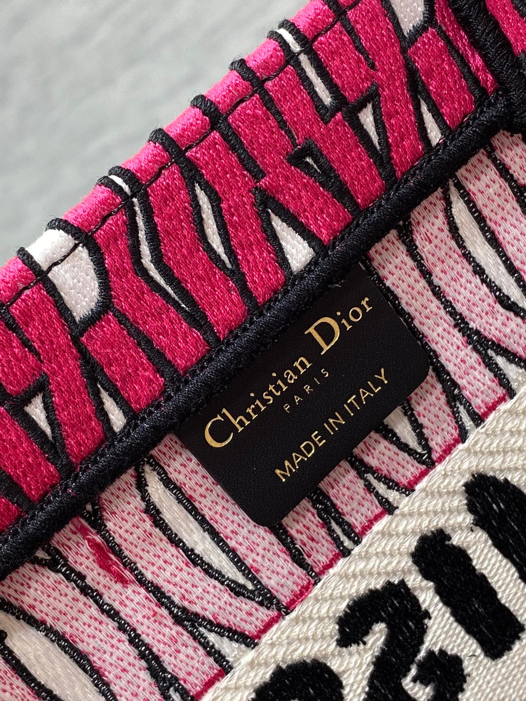 DIOR MISS TOTE 26 IN MAGENTA PURPLE CANVAS