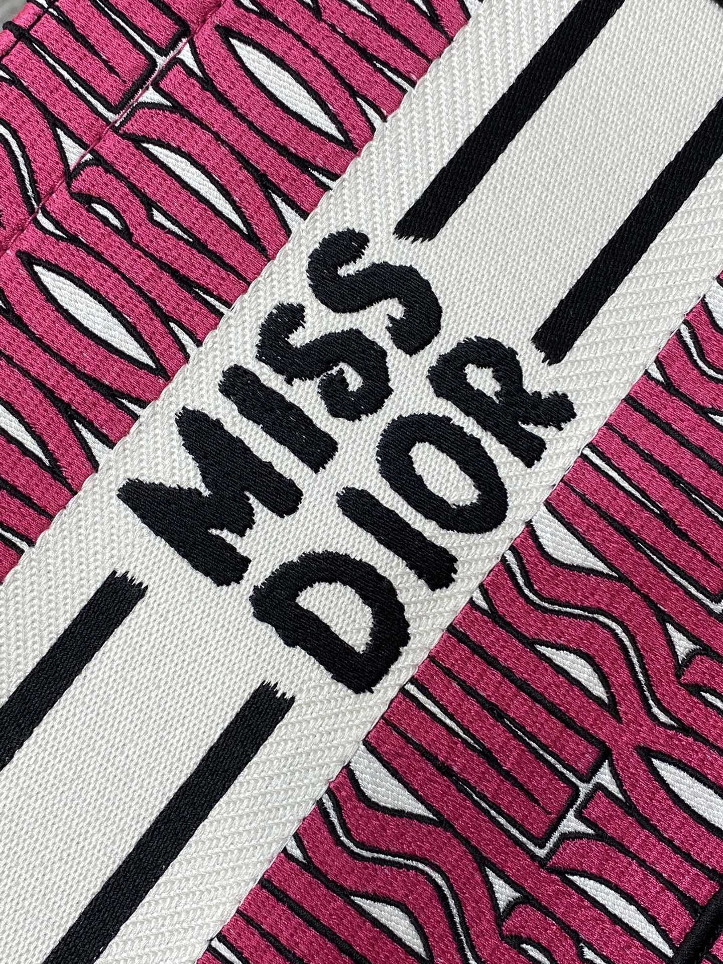 DIOR MISS TOTE 26 IN MAGENTA PURPLE CANVAS