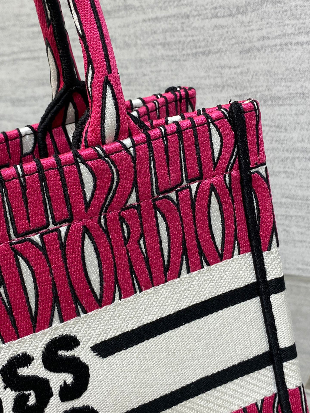 DIOR MISS TOTE 26 IN MAGENTA PURPLE CANVAS