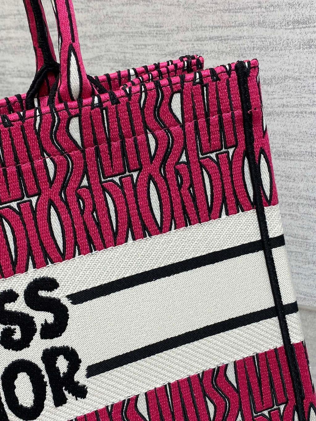 DIOR MISS TOTE 36 IN MAGENTA PURPLE CANVAS