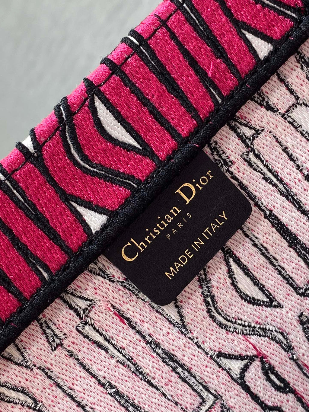 DIOR MISS LARGE TOTE 42 IN MAGENTA PURPLE CANVAS