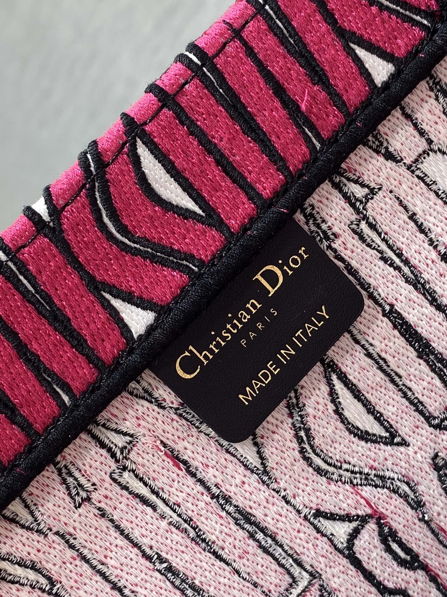 DIOR MISS LARGE TOTE 42 IN MAGENTA PURPLE CANVAS