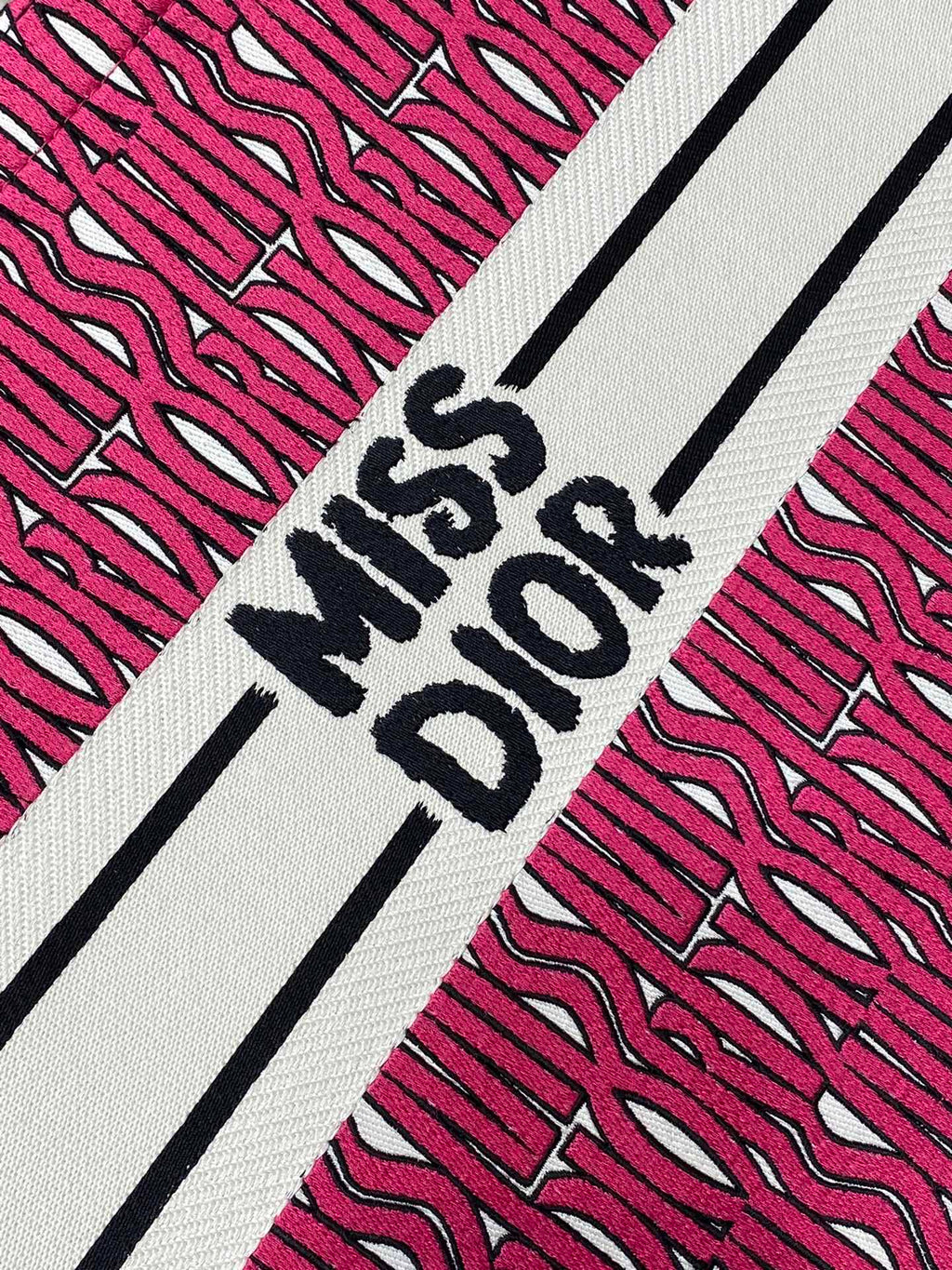 DIOR MISS LARGE TOTE 42 IN MAGENTA PURPLE CANVAS