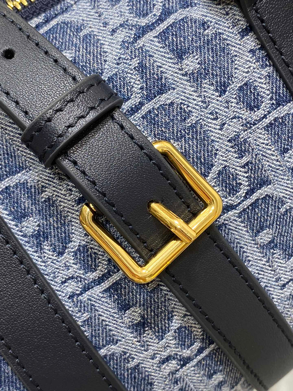 DIOR GROOVE 20 BAG IN DENIM BLUE OBLIQUE MONOGRAM JACQUARD
