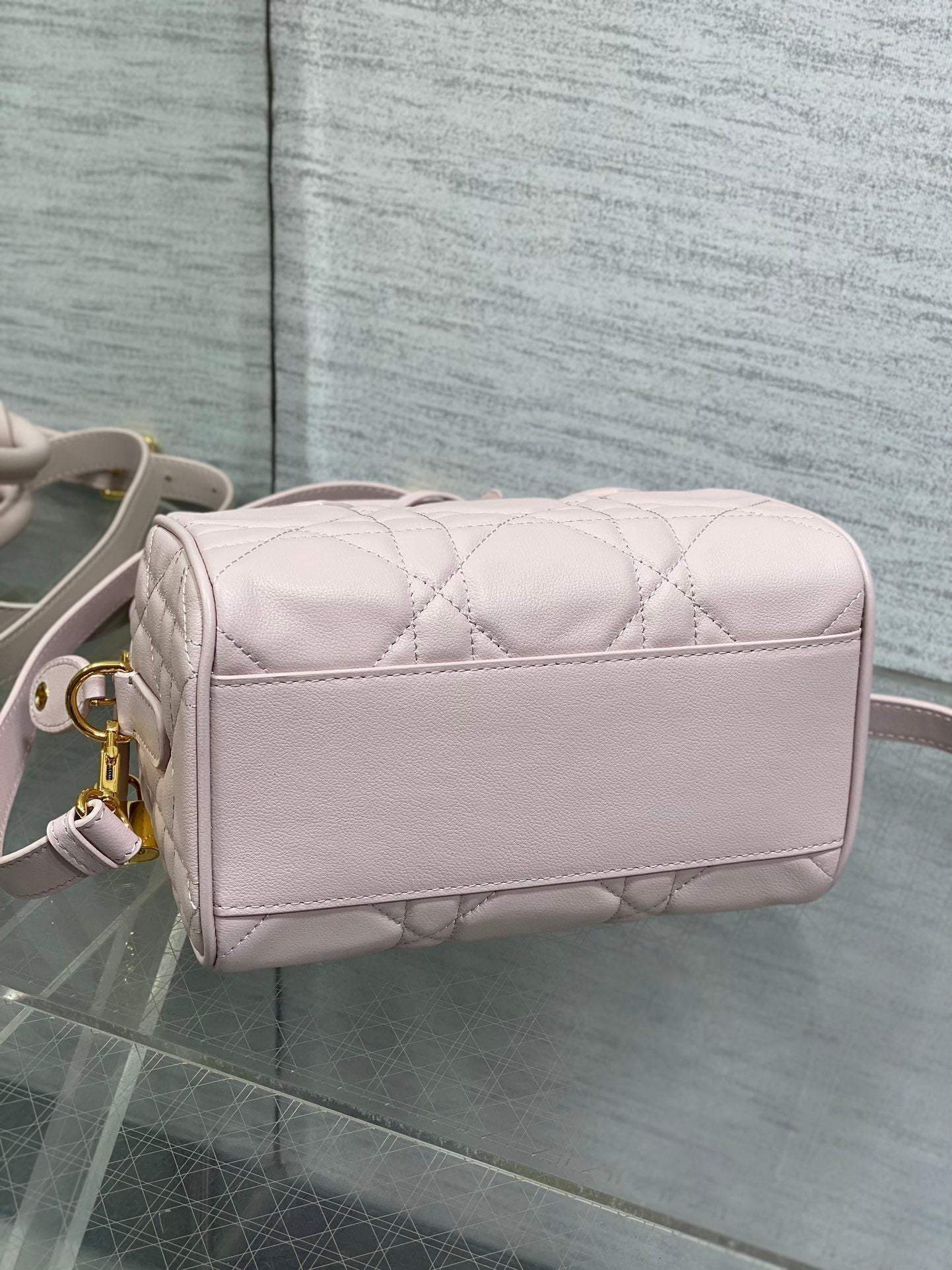 DIOR GROOVE 20 BAG IN LIGHT PINK LAMBSKIN
