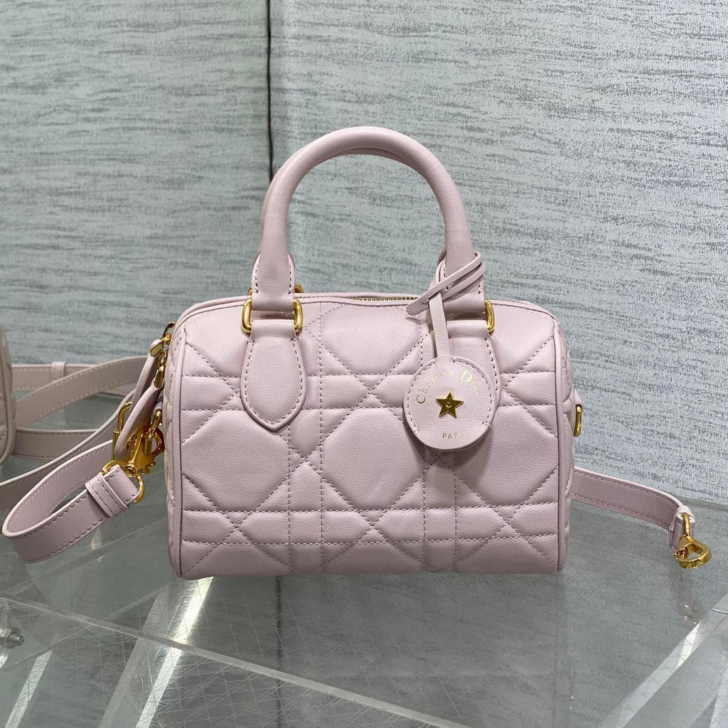 DIOR GROOVE 20 BAG IN LIGHT PINK LAMBSKIN