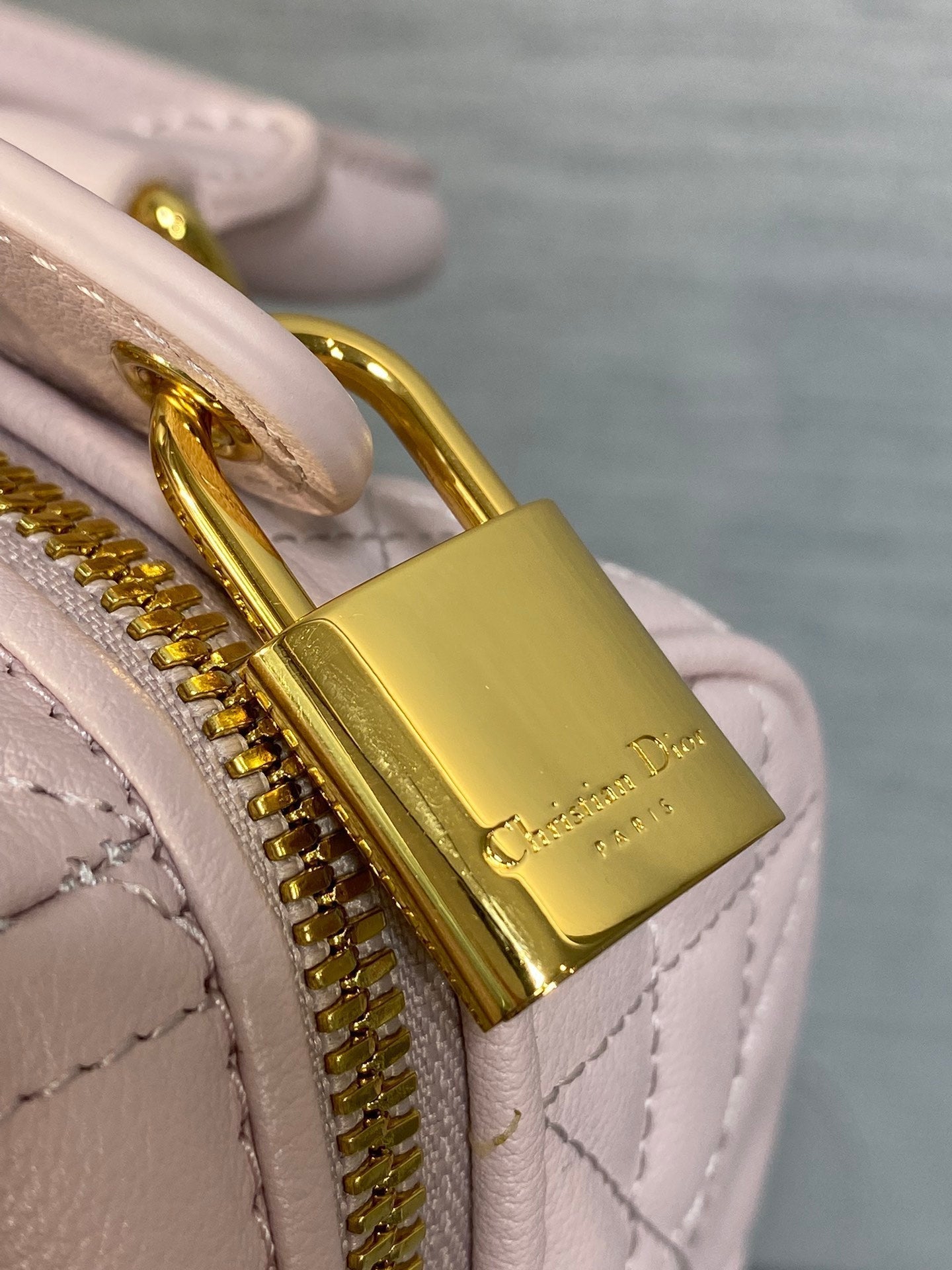 DIOR GROOVE 25 BAG IN LIGHT PINK LAMBSKIN