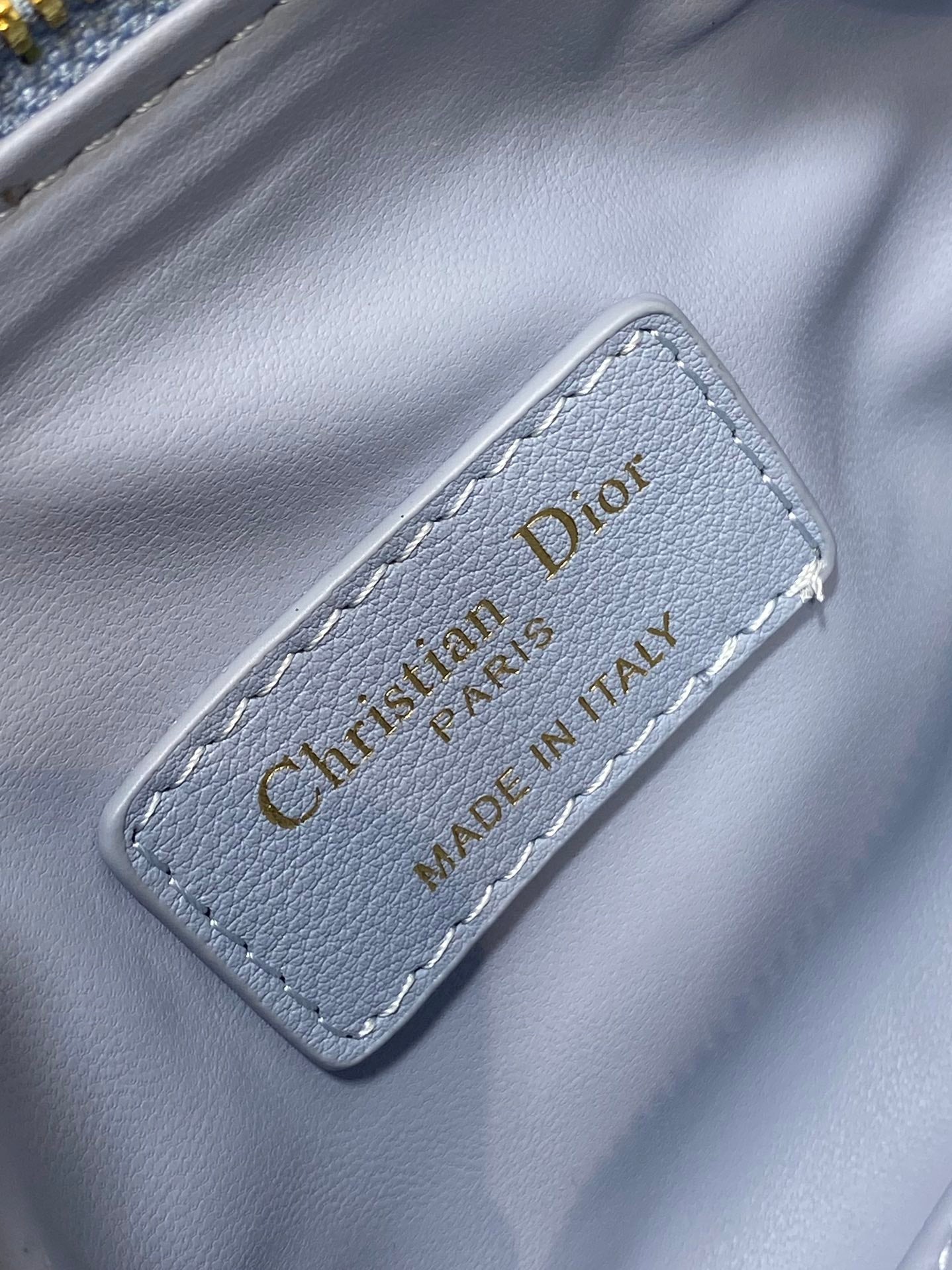 DIOR GROOVE MINI 17 BAG IN LIGHT BLUE LAMBSKIN
