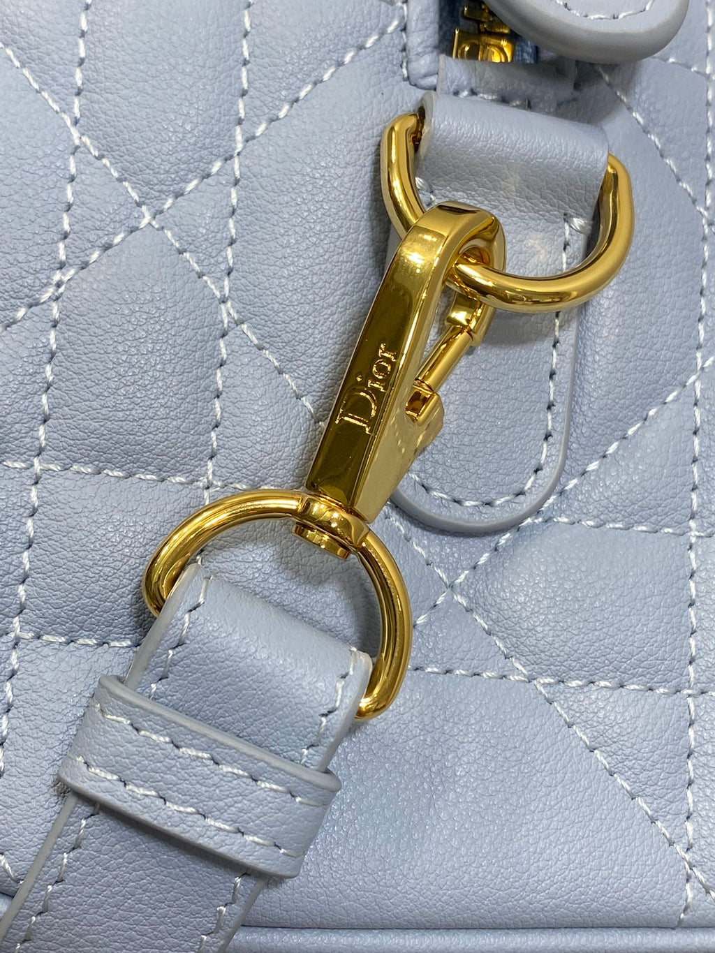 DIOR GROOVE 20 BAG IN LIGHT BLUE LAMBSKIN