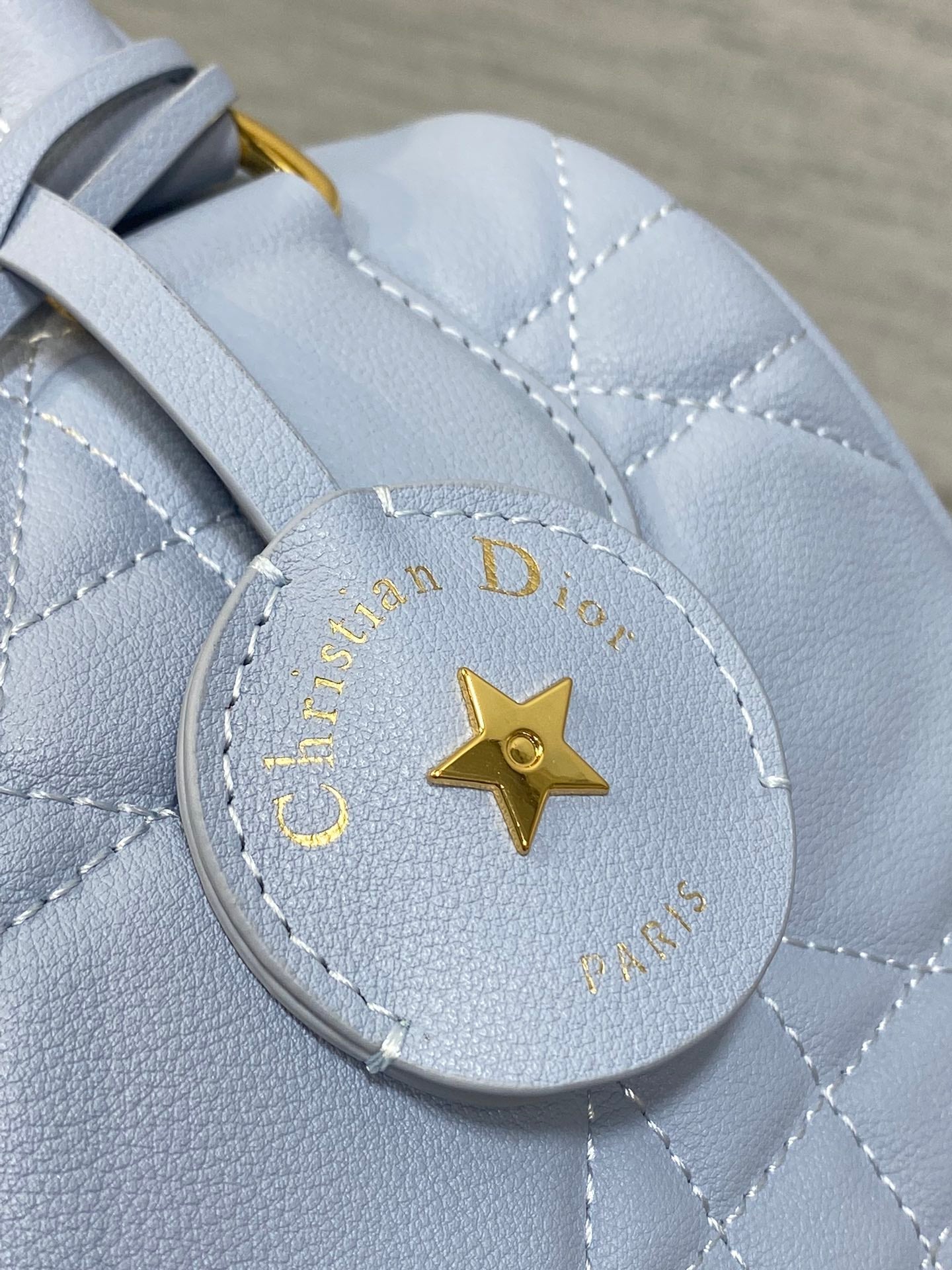 DIOR GROOVE 20 BAG IN LIGHT BLUE LAMBSKIN