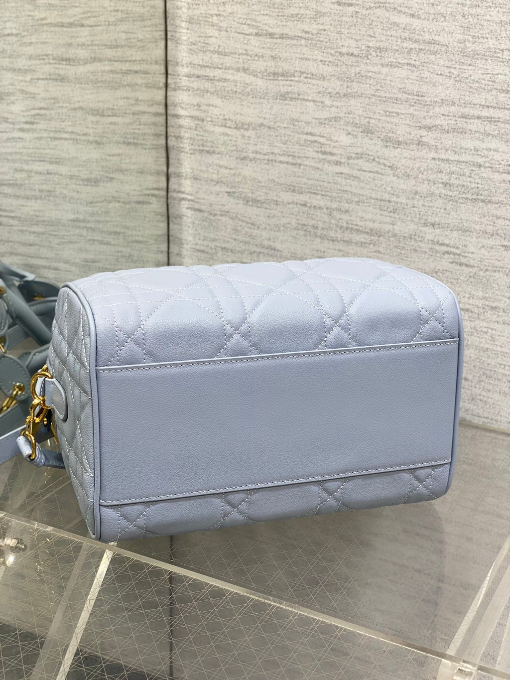 DIOR GROOVE 25 BAG IN LIGHT BLUE LAMBSKIN