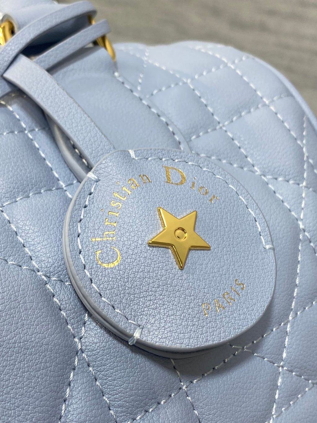 DIOR GROOVE 25 BAG IN LIGHT BLUE LAMBSKIN