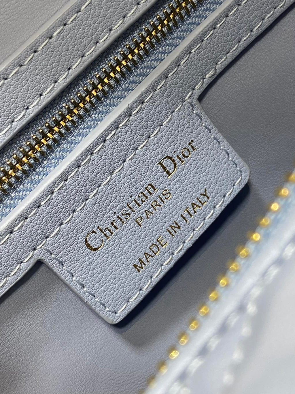 DIOR GROOVE 25 BAG IN LIGHT BLUE LAMBSKIN