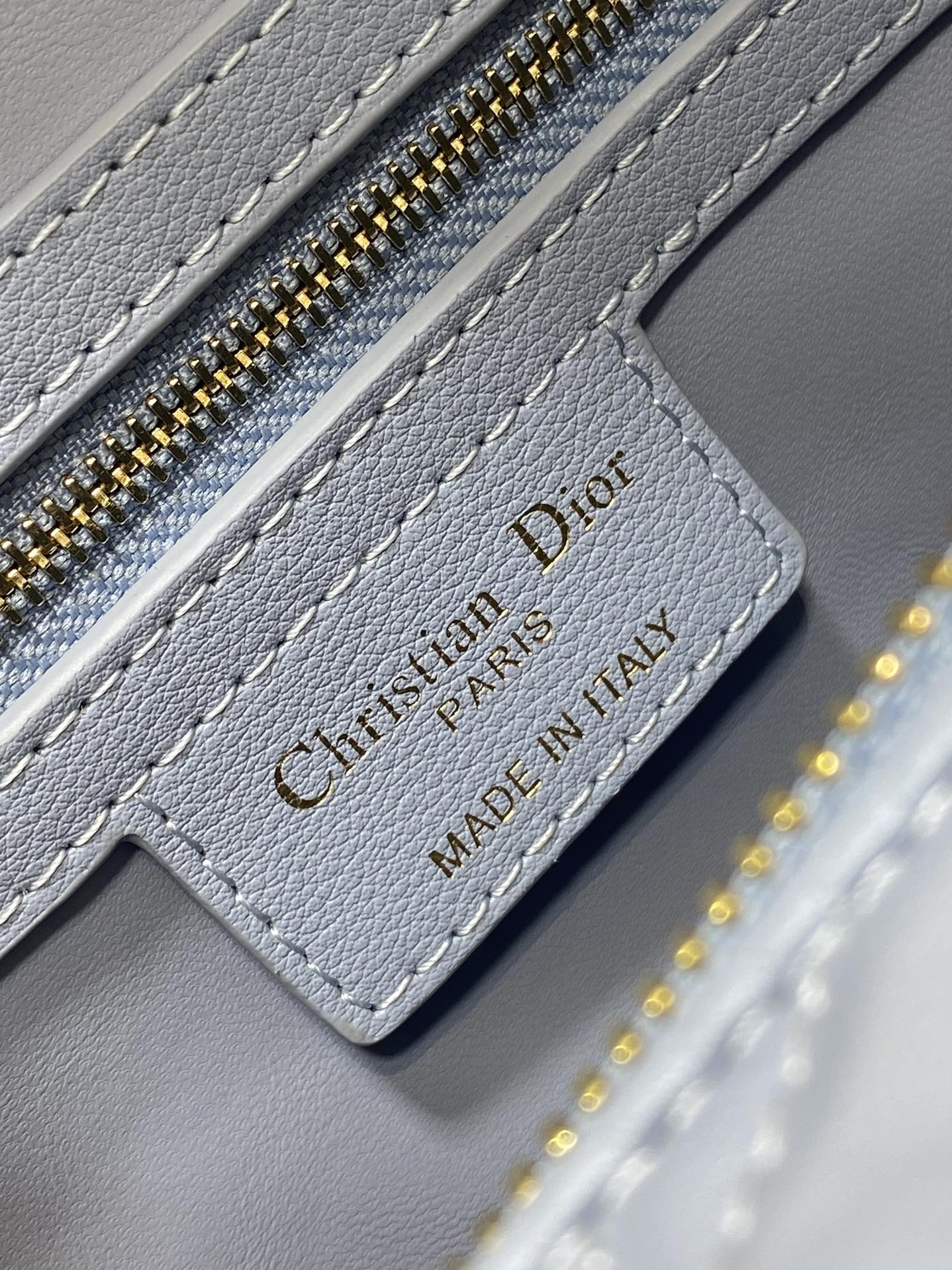 DIOR GROOVE 25 BAG IN LIGHT BLUE LAMBSKIN