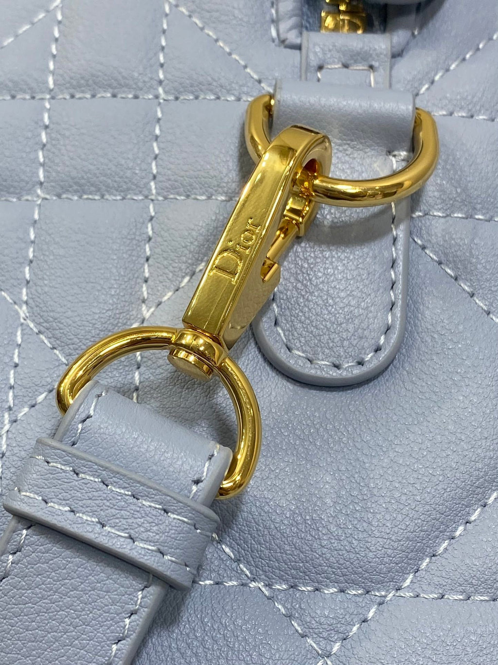 DIOR GROOVE 25 BAG IN LIGHT BLUE LAMBSKIN