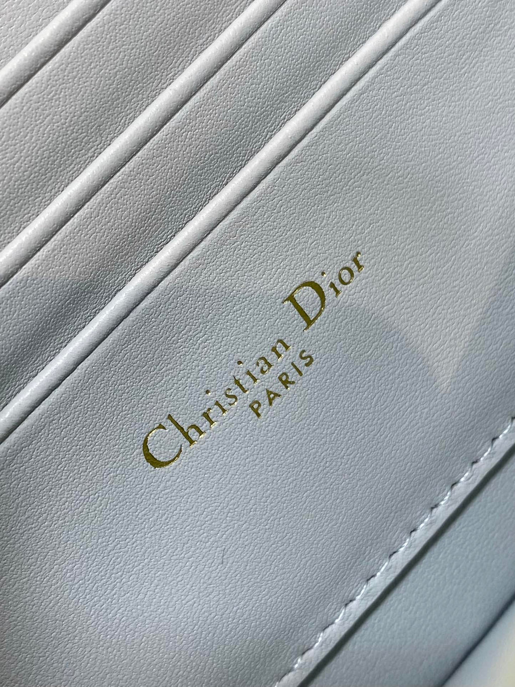 DIOR MISS CARO MINI 17 BAG IN CHROME GRAY MACROCANNAGE LAMBSKIN