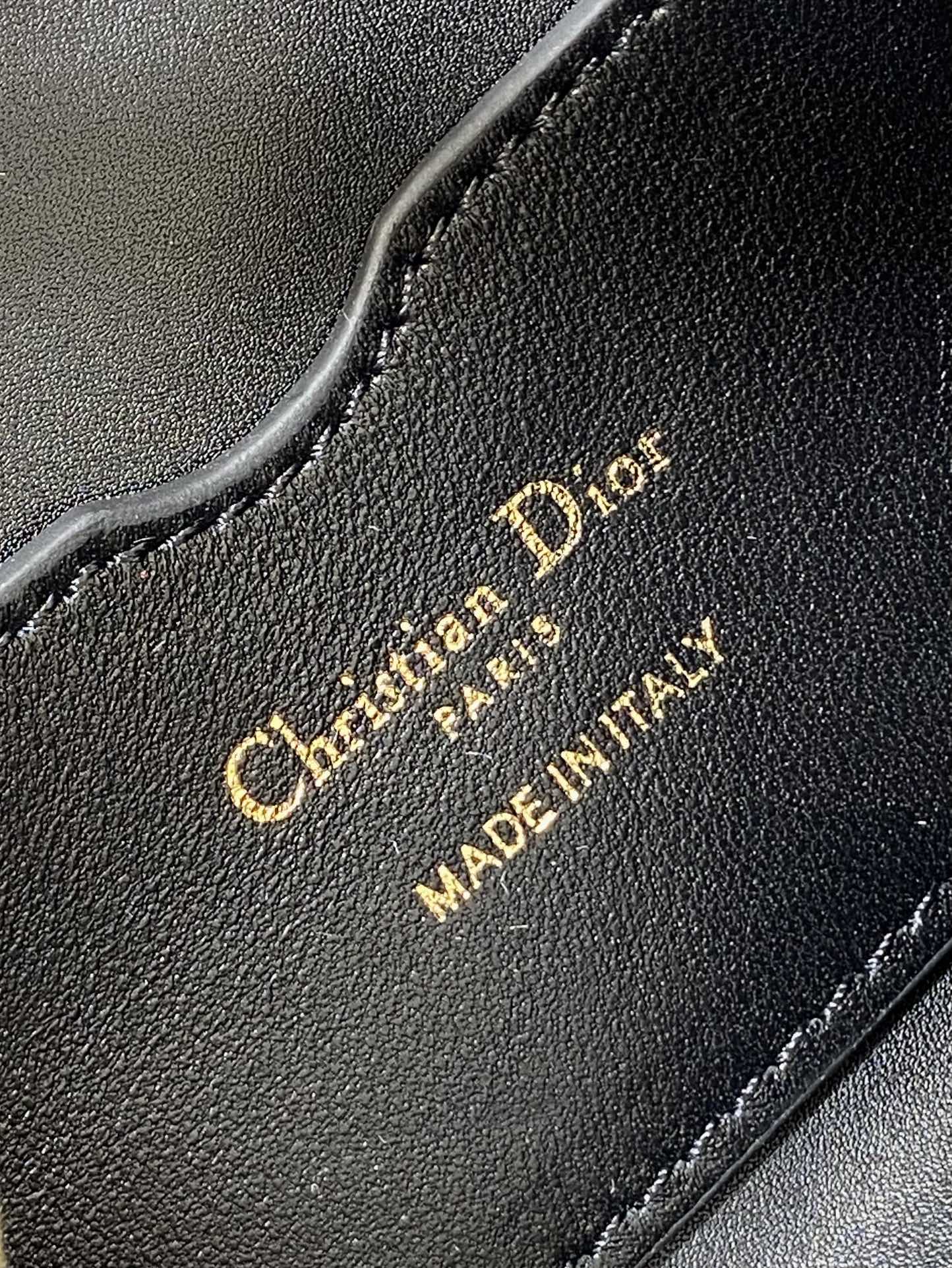 DIOR MISS CARO CIGALE MINI 24 BAG IN BLACK MACROCANNAGE LAMBSKIN
