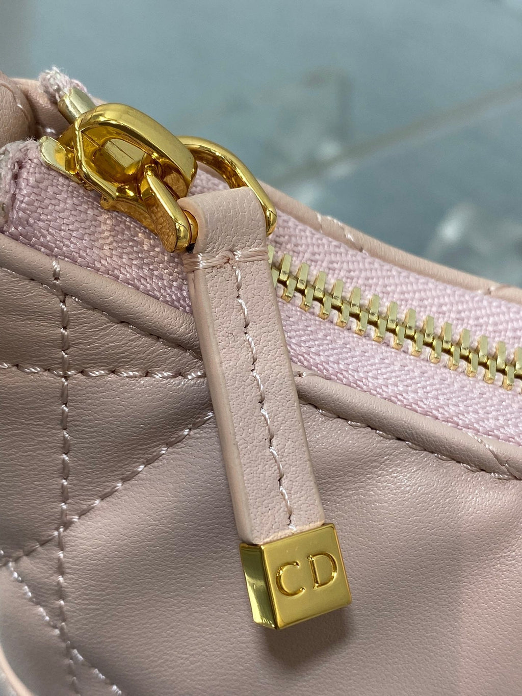 DIOR MISS CARO CIGALE MINI 24 BAG IN POWDER PINK MACROCANNAGE LAMBSKIN