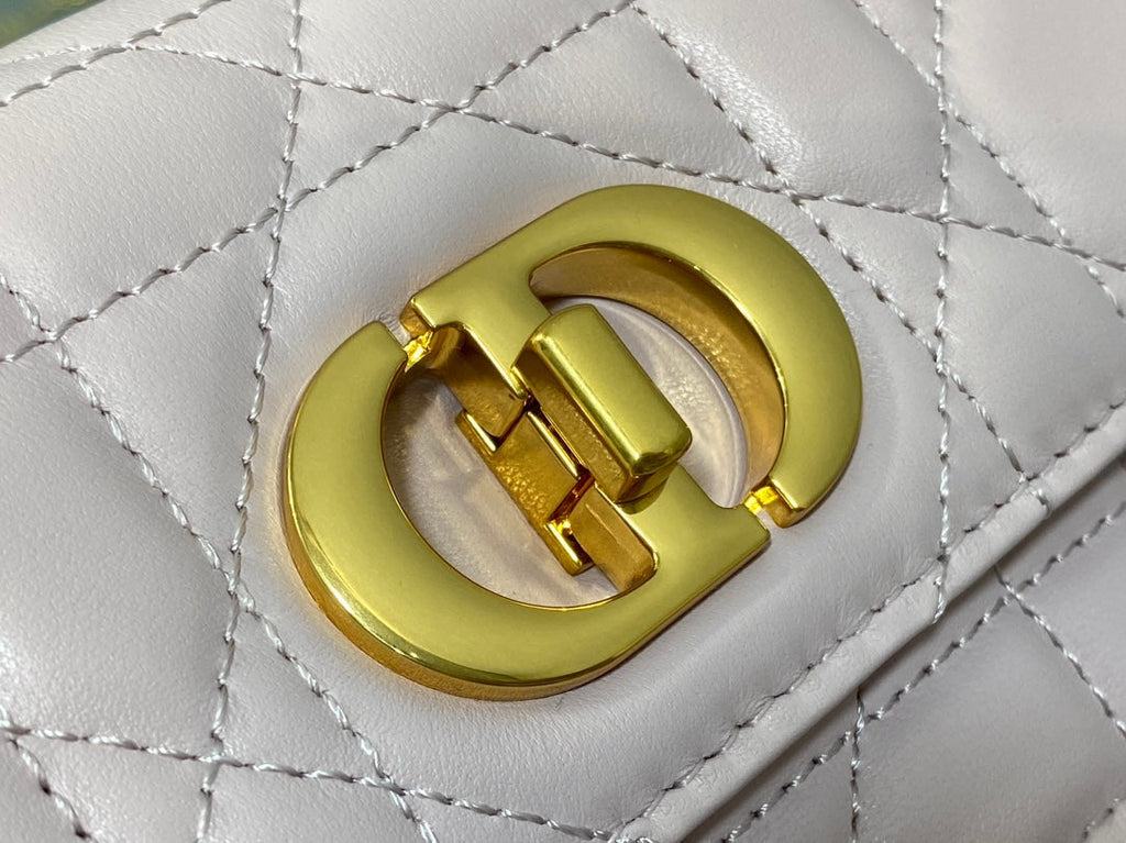 DIOR MONTAIGNE AVENUE MINI 19 BAG IN LIGHT PINK CALFSKIN WITH GOLD HARDWARE