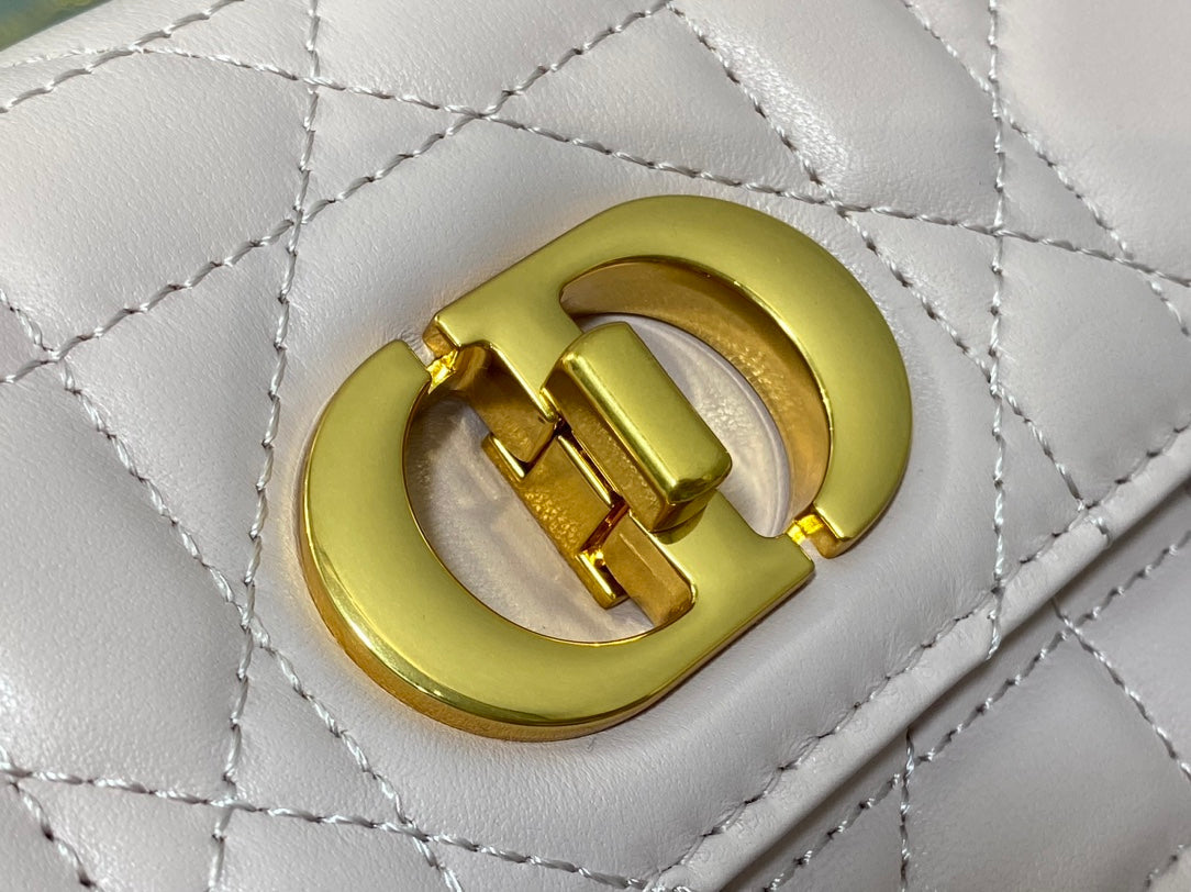 DIOR MONTAIGNE AVENUE MINI 19 BAG IN LIGHT PINK CALFSKIN WITH GOLD HARDWARE