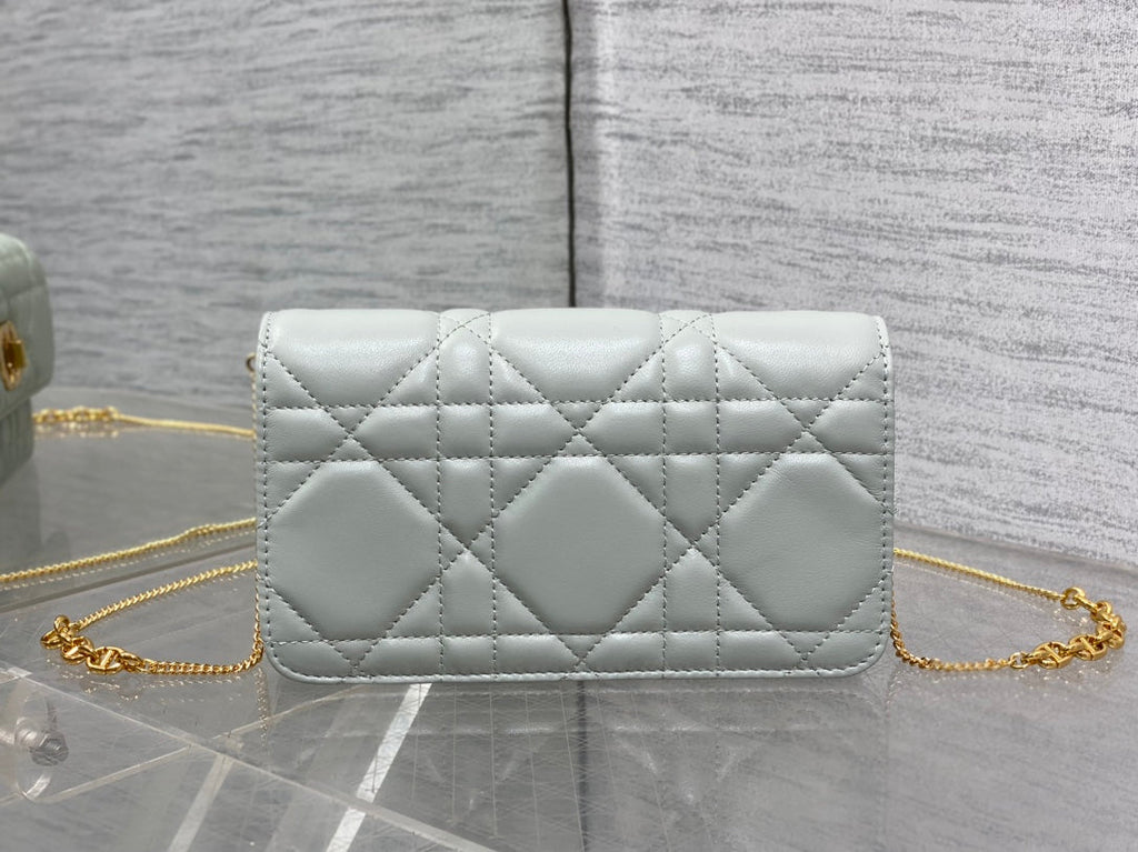 DIOR MONTAIGNE AVENUE MINI 19 BAG IN PISTACHIO GREEN CALFSKIN WITH GOLD HARDWARE