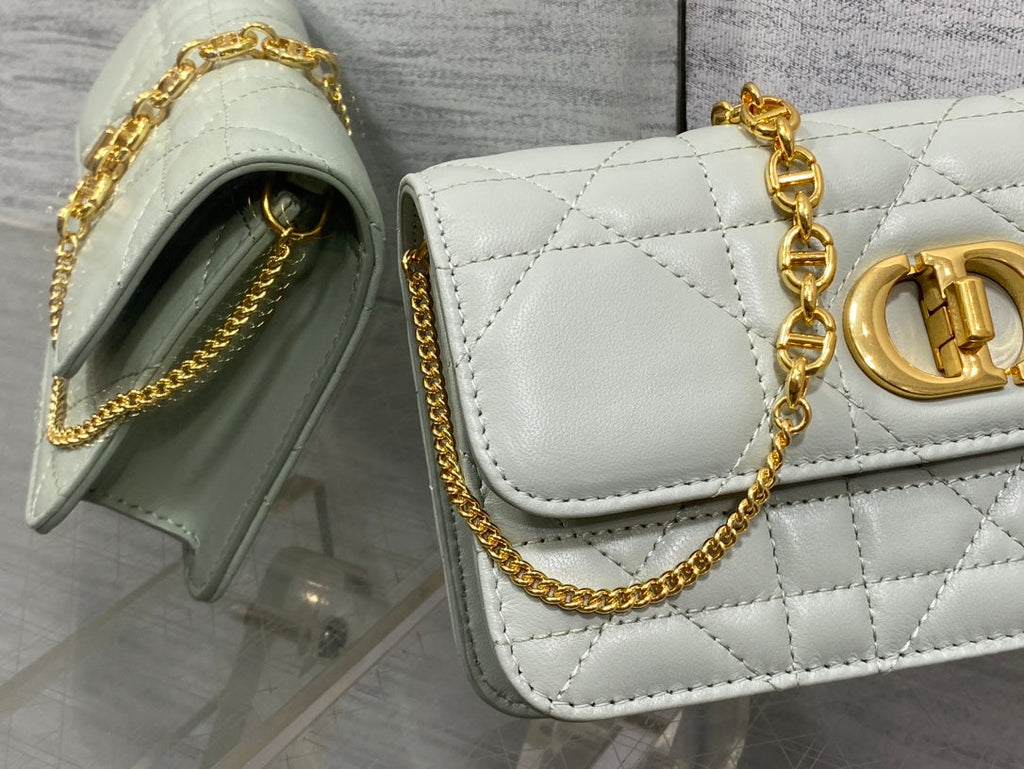 DIOR MONTAIGNE AVENUE MINI 19 BAG IN PISTACHIO GREEN CALFSKIN WITH GOLD HARDWARE