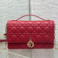DIOR MINI BAG 24 IN RUBBY RED PATENT CANNAGE CALFSKIN