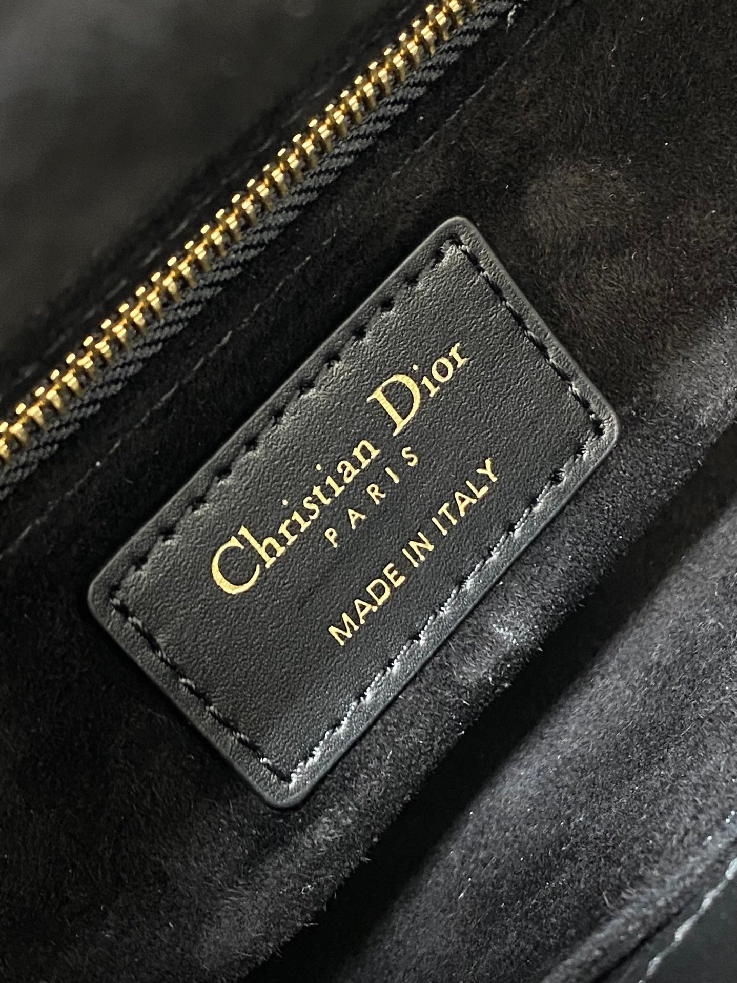 DIOR SMALL 20 BAG BLACK LAMBSKIN WITH SHOOTING STAR EMBROIDERY WOMEN 226114