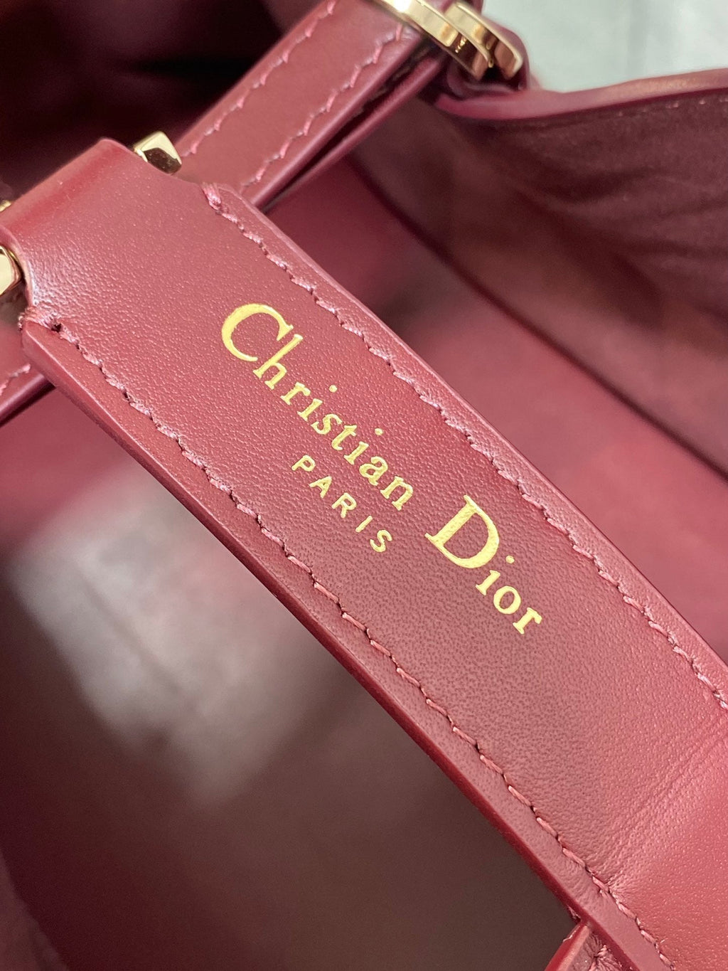 DIOR ALWAYS MINI 23 BAG IN BURGUNDY RED MACROCANNAGE CALFSKIN