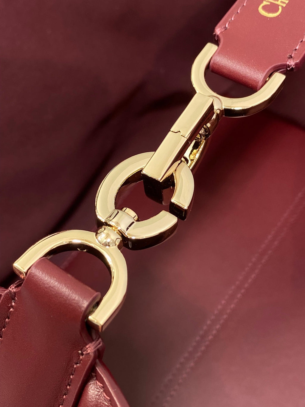 DIOR ALWAYS MEDIUM 28 BAG IN BURGUNDY RED MACROCANNAGE CALFSKIN