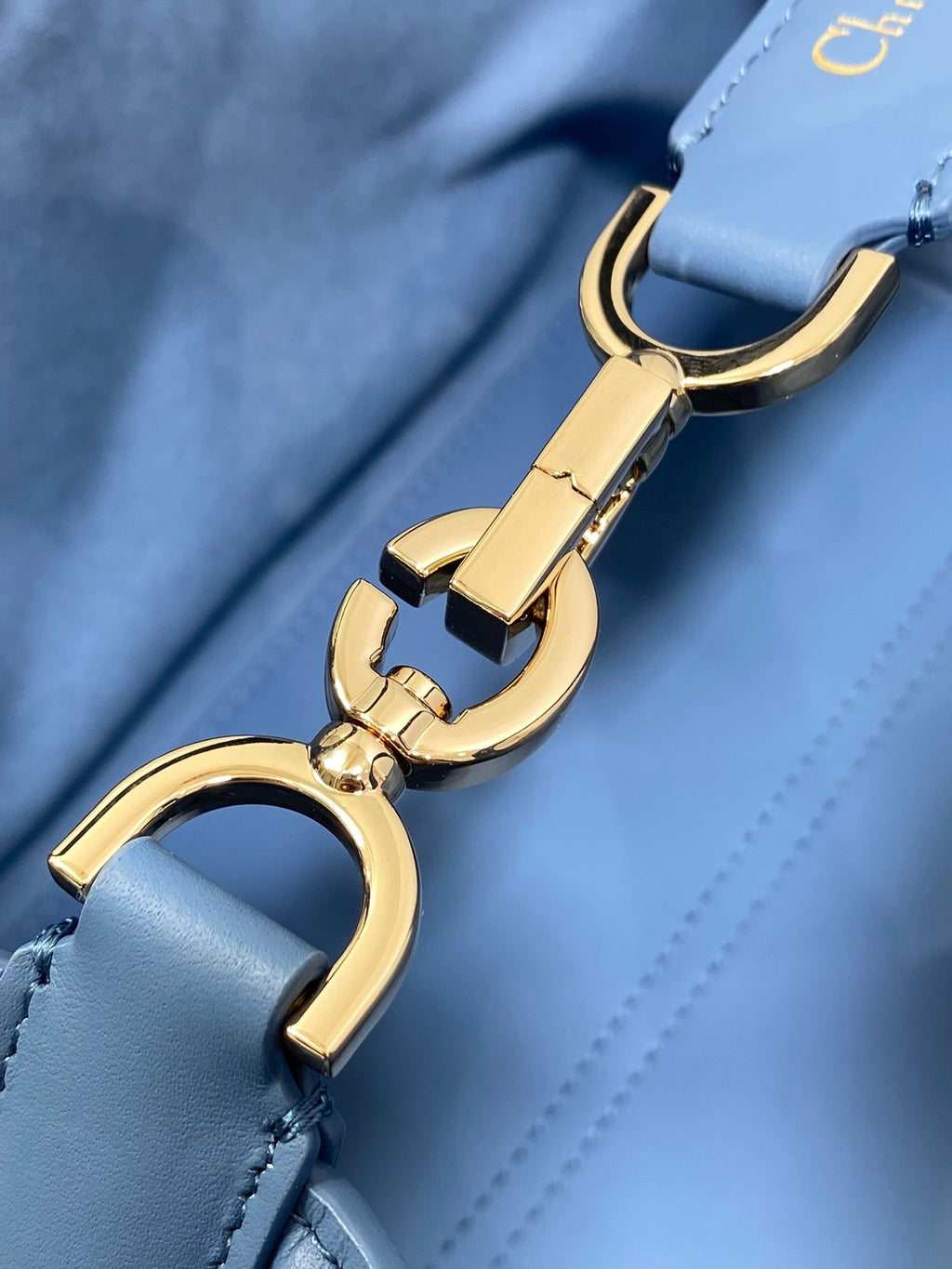 DIOR ALWAYS MINI 23 BAG IN AZURE BLUE MACROCANNAGE CALFSKIN