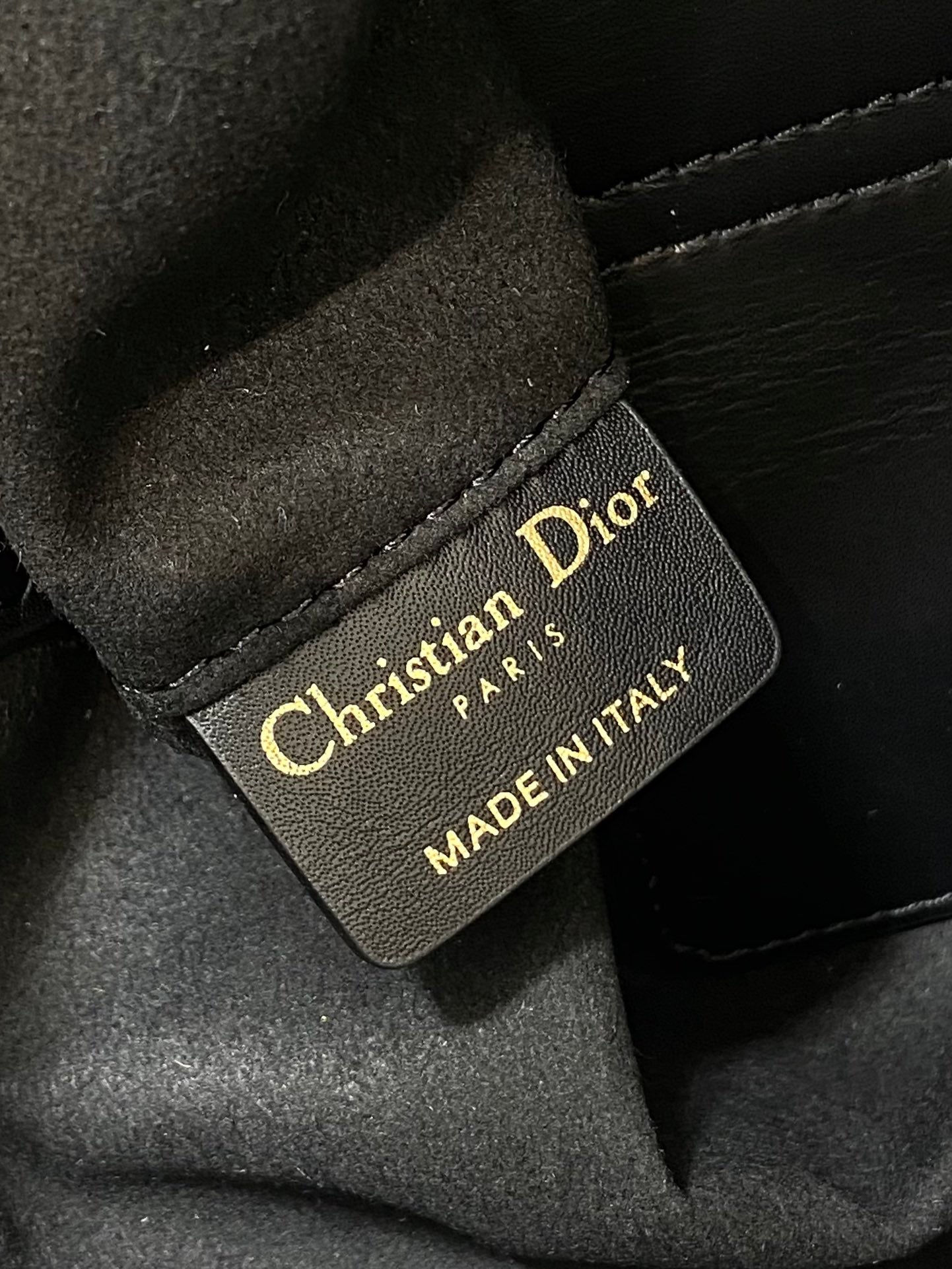 DIOR MINI 23 TOUJOURS BAG IN BLACK MIX WHITE CANNAGE TWEED WITH GOLD HARDWARE