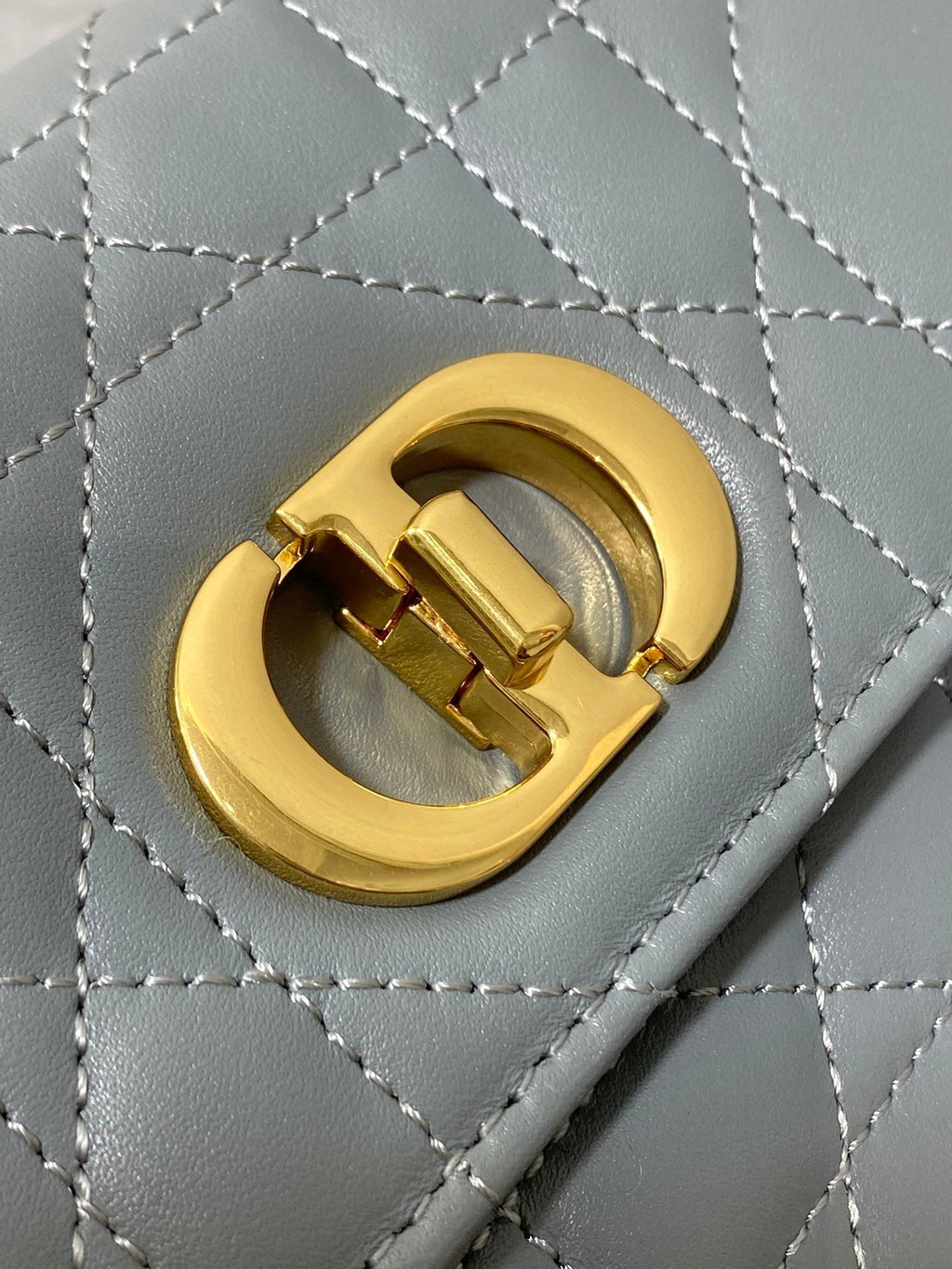 DIOR MISS CARO MINI BAG 17 IN OSLO GREY MACROCANNAGE LAMBSKIN