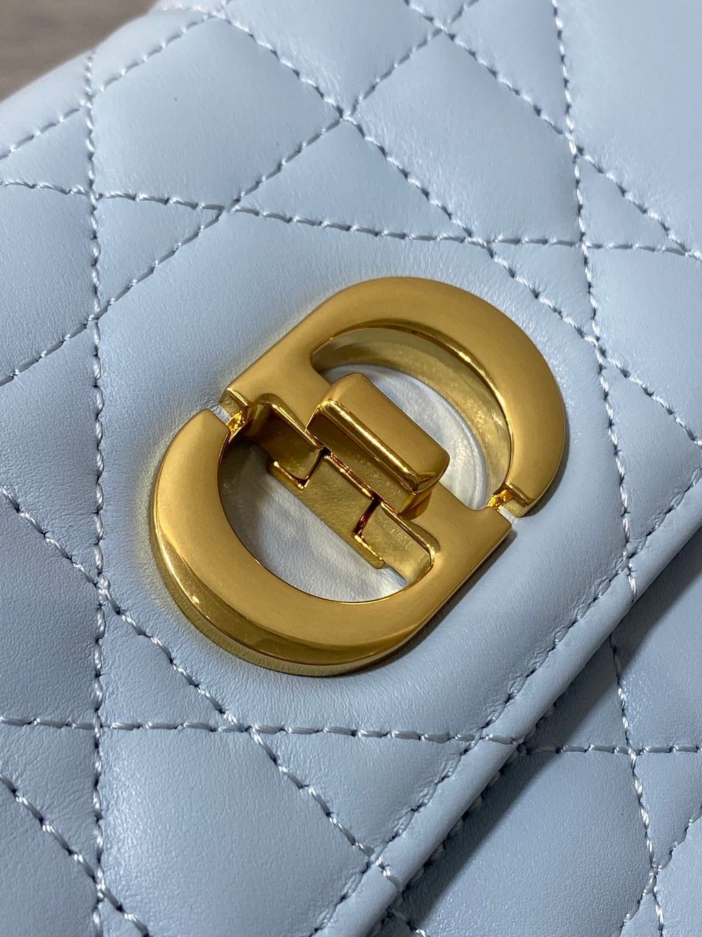 DIOR MISS CARO MINI BAG 17 IN BABY BLUE MACROCANNAGE LAMBSKIN