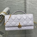 DIOR 25S  TALK PHONE POUCH 21 IN PALE LILAC CALFSKIN GOLD HARDWRE