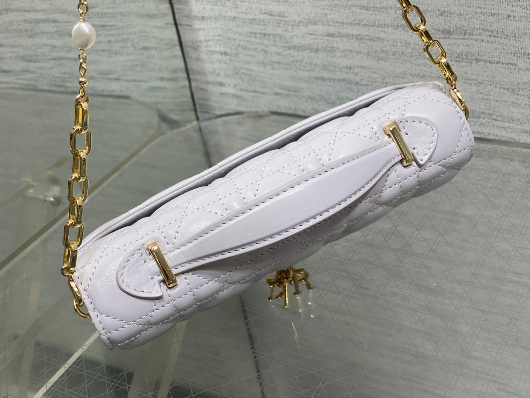 DIOR 25S  TALK PHONE POUCH 21 IN PALE LILAC CALFSKIN GOLD HARDWRE