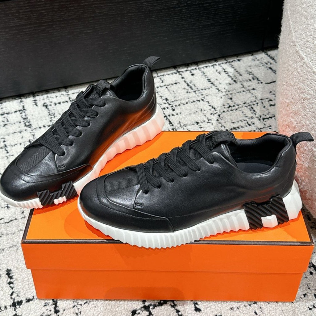 HERMES BOUNCING SNEAKER IN BLACK CALFSKIN