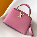 LOUIS VUITTON CAPUCINES MINI 21 IN MARSHMALLOW PINK TAURILLON GOLD HARDWARE