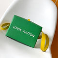 LOUIS VUITTON SHOPPER BAG 23 IN GREEN YELLOW CALFSKIN EMBROIDERED LOGO