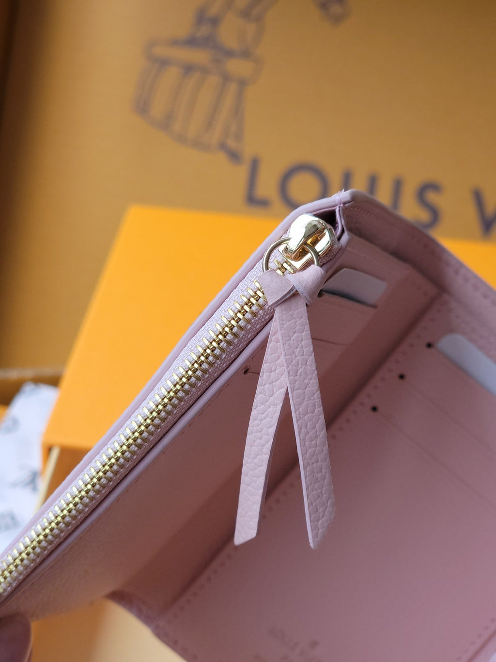 LOUIS VUITTON VICTORINE WALLET 12 IN LIGHT PINK MONOGRAM EMPREINTE CALFSKIN
