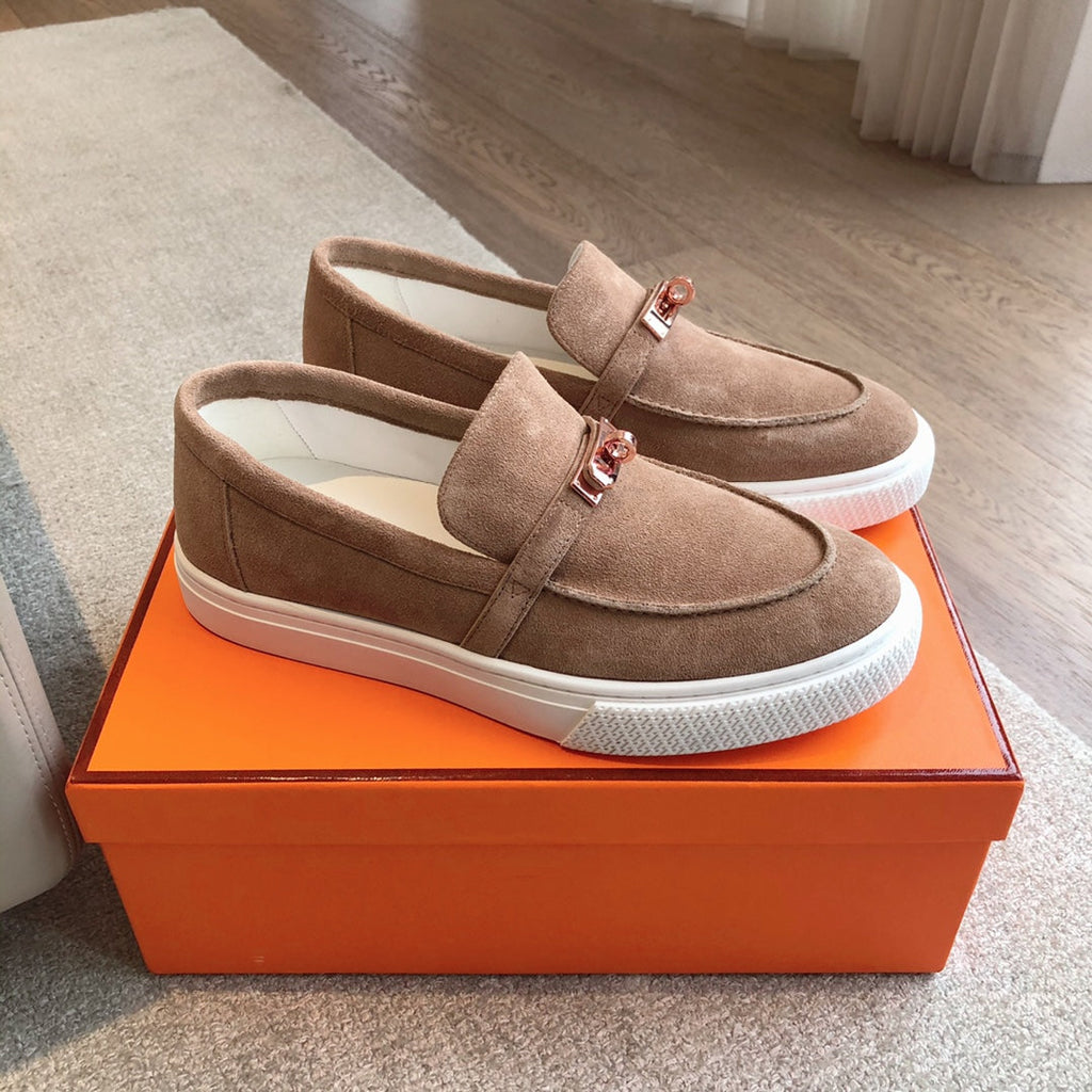 HERMES GAME SLIP-ON SNEAKER LIGHT PENNY SUEDE